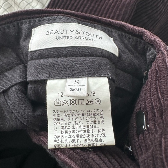 Beauty and Youth United Arrows Thick Corduroy Deep Wine Pants - Picture 8 of 8